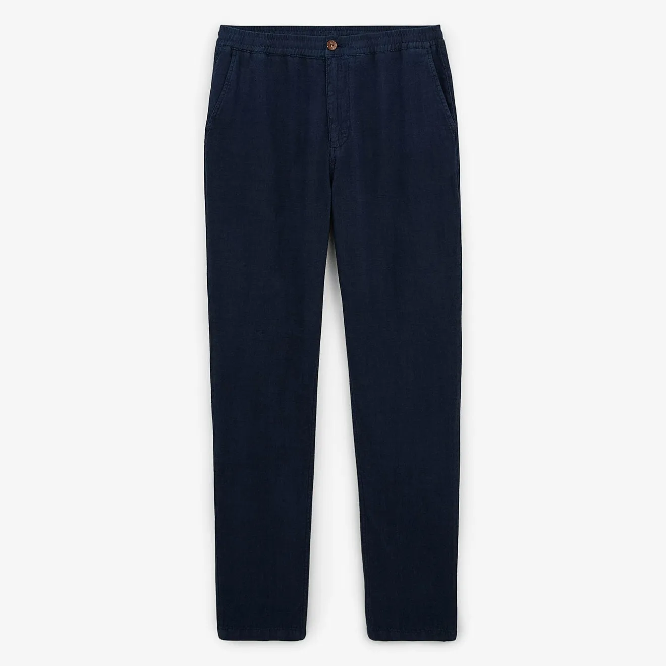 Pantalons>SERGE BLANCO 738 Dark Blue Linen Pants ACIER