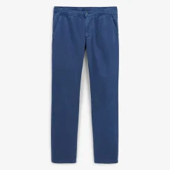 Ligne Play|Pantalons>SERGE BLANCO 743 elasticated herringbone chinos in nation blue SKIN