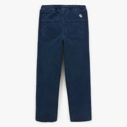 Vêtements>SERGE BLANCO 734 Junior velvet chinos with dark blue elastic waistband ORANGE