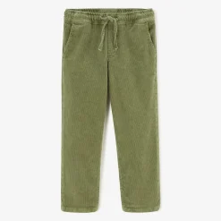 Vêtements>SERGE BLANCO 734 Junior velvet chinos with elasticated waistband in military green ORANGE CUIVRE