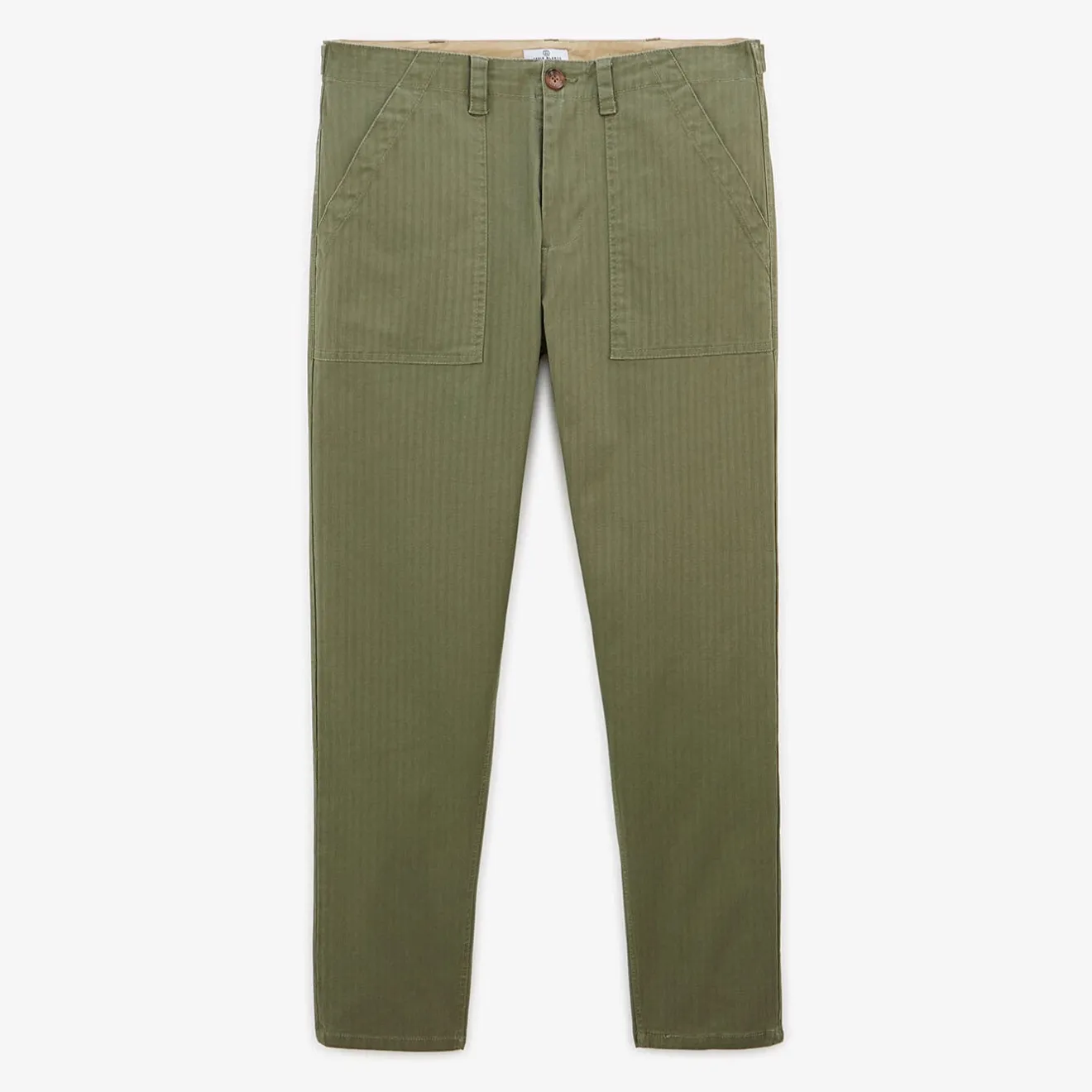 Pantalons>SERGE BLANCO 543 PLAY straight cut military green pants GREY