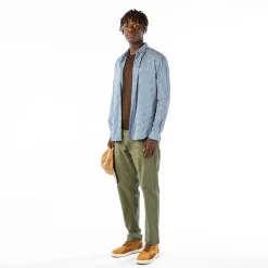 Pantalons>SERGE BLANCO 543 PLAY straight cut military green pants GREY