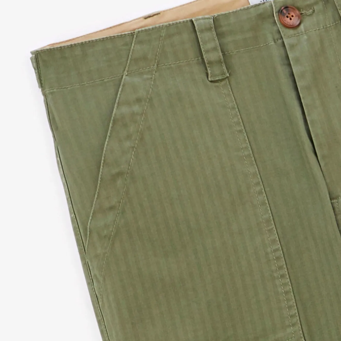 Pantalons>SERGE BLANCO 543 PLAY straight cut military green pants GREY