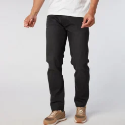 Pantalons>SERGE BLANCO 335 Powertwist black straight fit 5 pocket washed jeans CHARBON