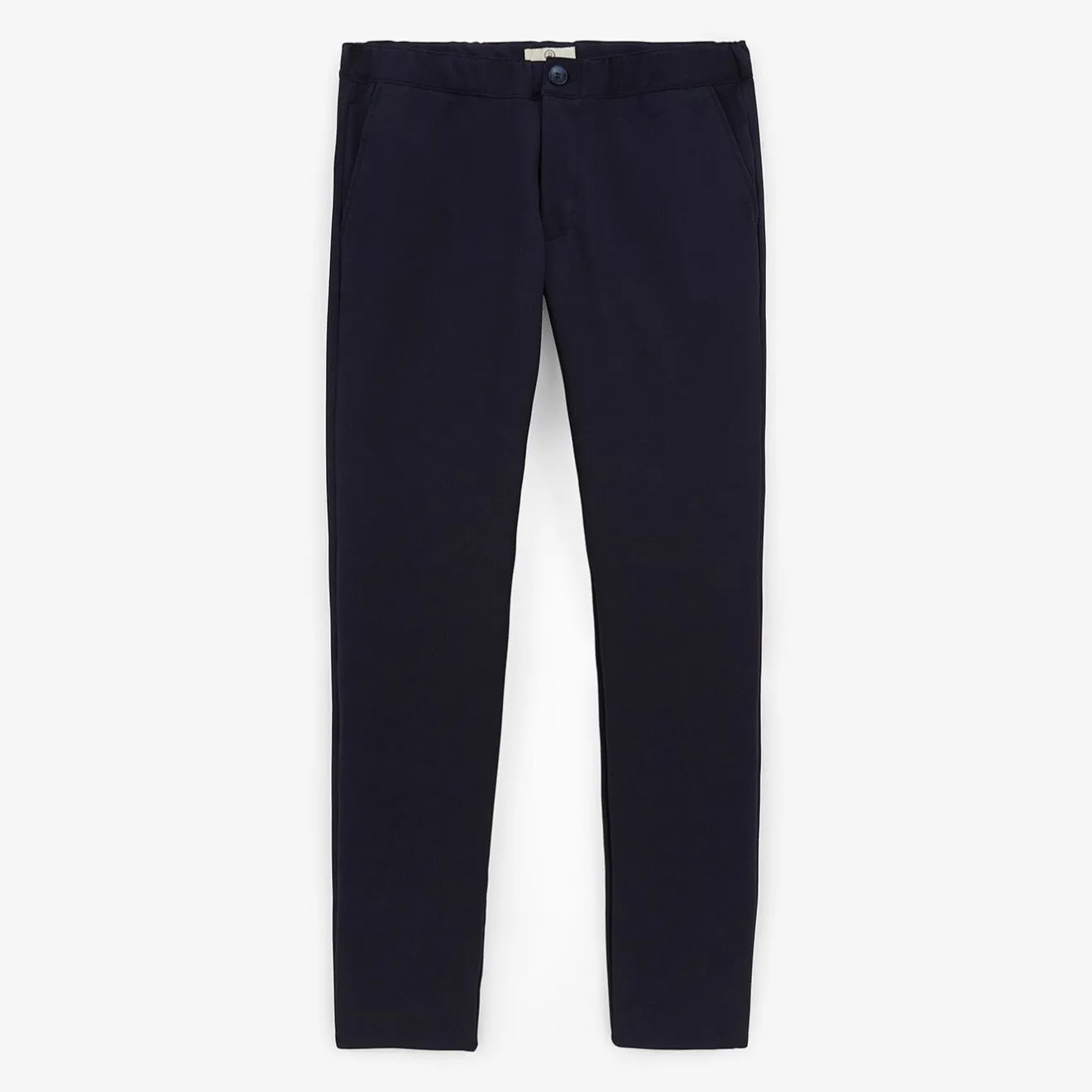 Pantalons|L'élégant>SERGE BLANCO 549 stretch straight cut dark navy chinos SKIN