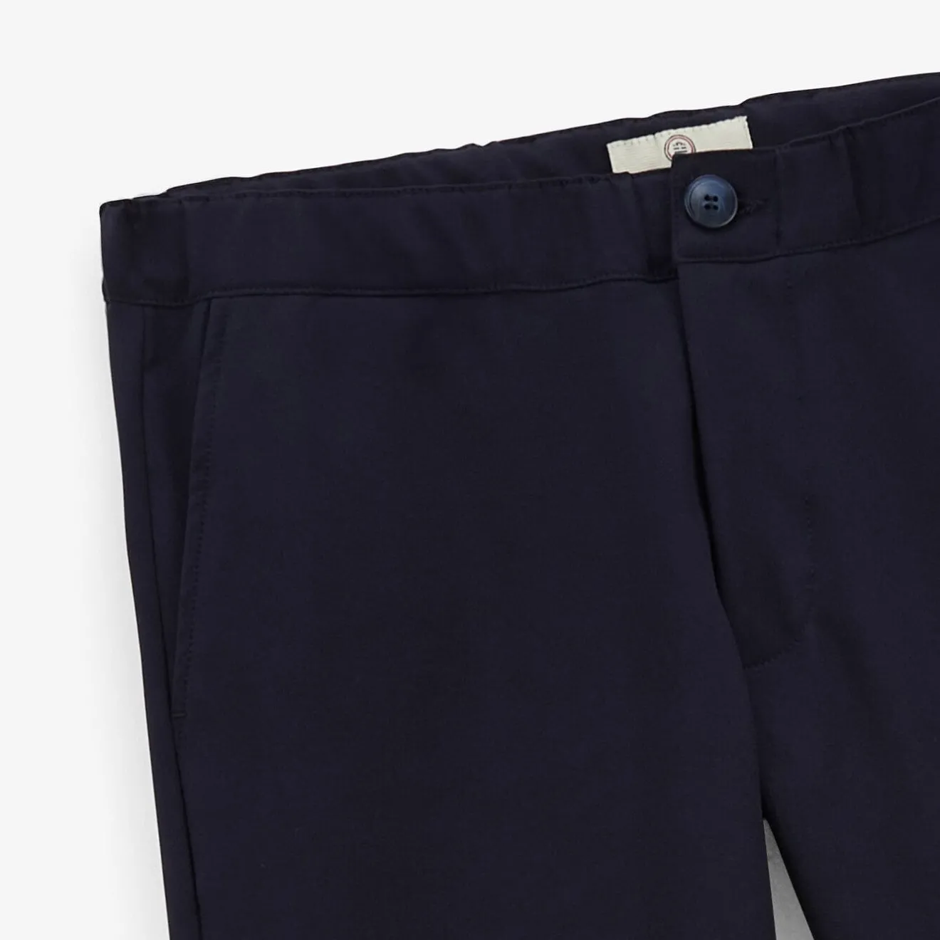 Pantalons|L'élégant>SERGE BLANCO 549 stretch straight cut dark navy chinos SKIN