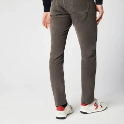 Pantalons>SERGE BLANCO 330 Tapered Fit Pants in Charcoal Velvet BLANC
