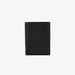 Maroquinerie>SERGE BLANCO Anchorage Small Black Leather Wallet NAVY