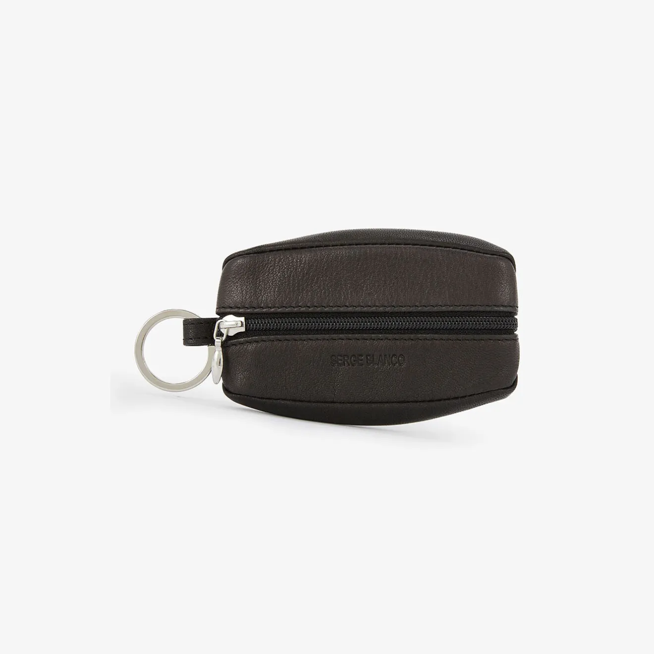 Maroquinerie>SERGE BLANCO ANCHORAGE small black purse CHOCOLAT