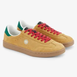 Sneakers>SERGE BLANCO Antilop yellow leather sneaker dark navy