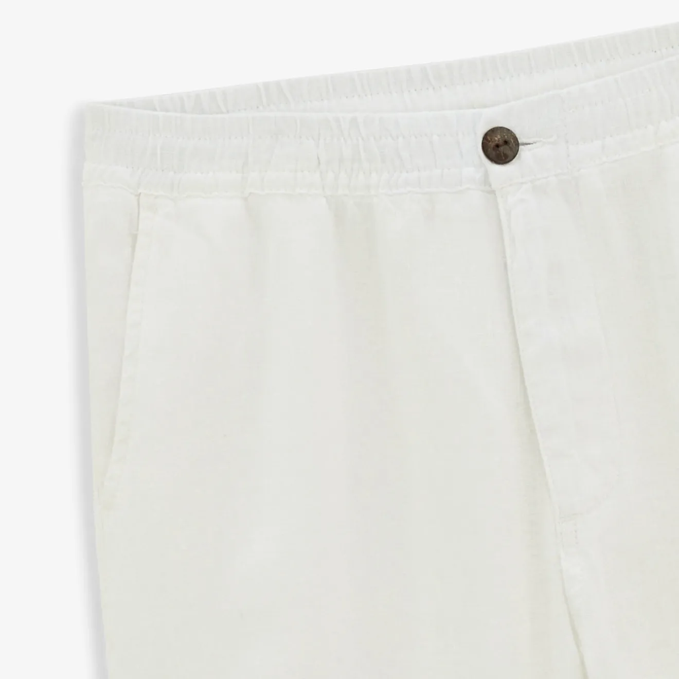 Shorts & Bermudas>SERGE BLANCO Bermuda 243 in white linen TECK