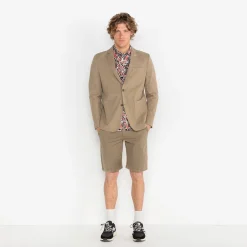 Shorts & Bermudas|L'audacieux>SERGE BLANCO Bermuda 200 plain stretch military green MINT