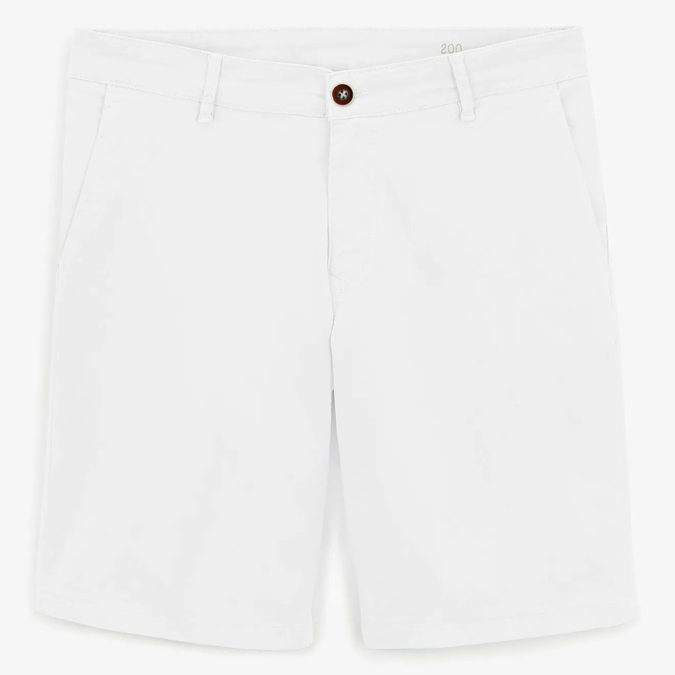 Shorts & Bermudas|L'élégant>SERGE BLANCO Bermuda 200 plain stretch white SKIN