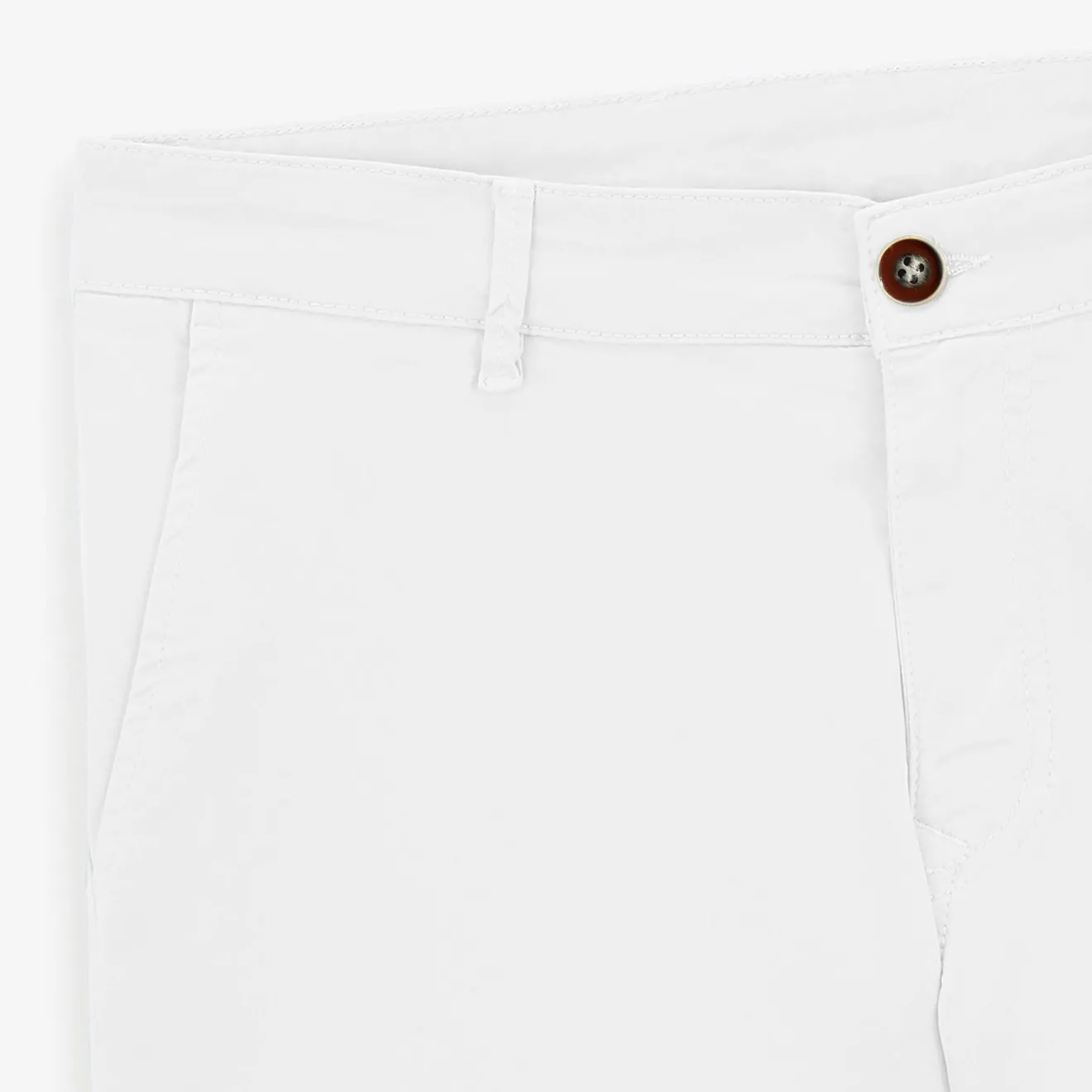 Shorts & Bermudas|L'élégant>SERGE BLANCO Bermuda 200 plain stretch white SKIN