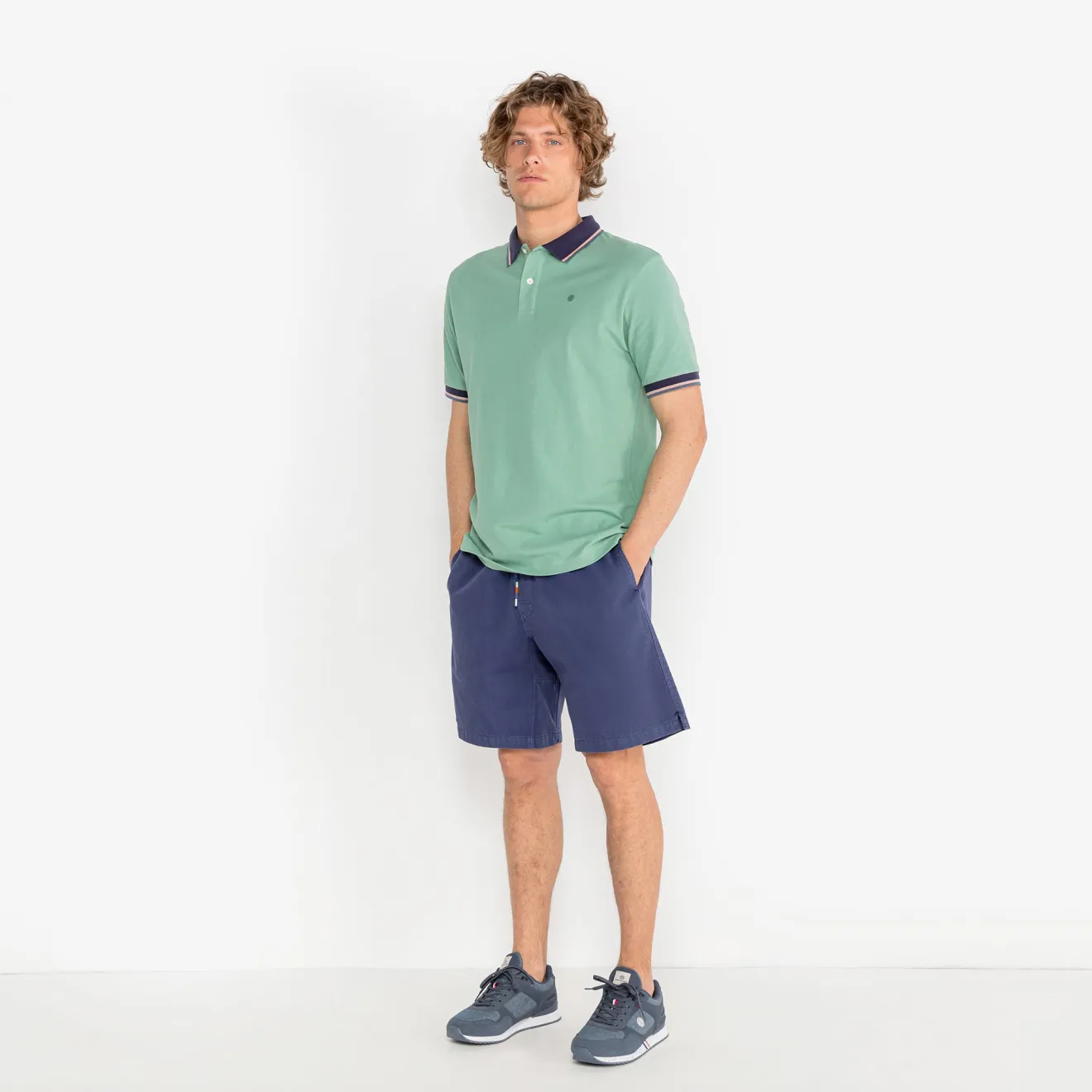 Shorts & Bermudas|Daddy Cool>SERGE BLANCO Bermuda rugby 201 comfort elasticated dark navy BLANC