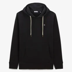Sweats>SERGE BLANCO Black hoodie with drawstrings ARMY