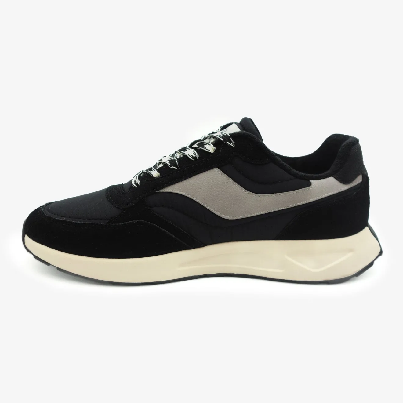Collection Martin>SERGE BLANCO Black Martin Sneaker BLANC