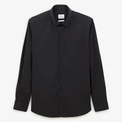 Chemises>SERGE BLANCO Black plain long sleeve shirt ROSE