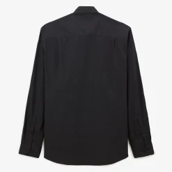 Chemises>SERGE BLANCO Black plain long sleeve shirt ROSE