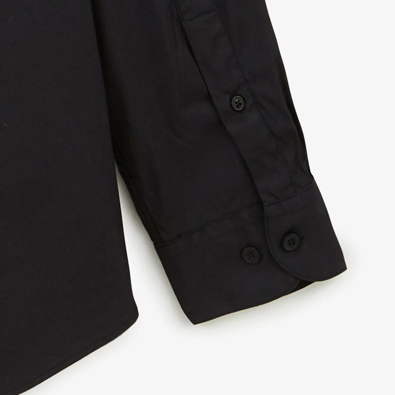 Chemises>SERGE BLANCO Black plain long sleeve shirt ROSE