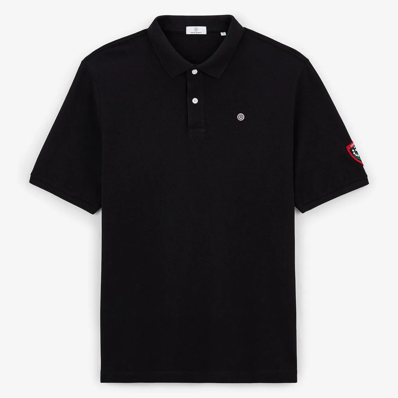 Rugby Club Toulonnais|Maillots De Rugby>SERGE BLANCO Black Polo Rugby Club Toulonnais BLANC
