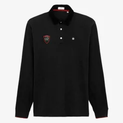 Rugby Club Toulonnais|Maillots De Rugby>SERGE BLANCO Black Polo Rugby Club Toulonnais NOIR
