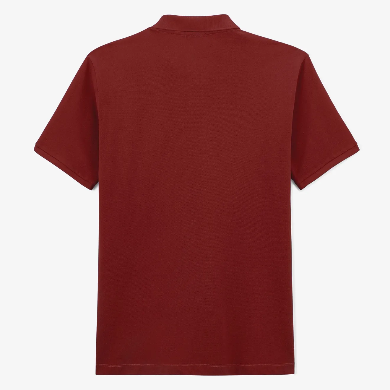 Polos>SERGE BLANCO Blanco 1958 Merlot Red Short Sleeve Cotton Pique Polo Shirt BLEU