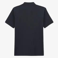 Polos>SERGE BLANCO Blanco 1958 navy blue short-sleeved cotton pique polo shirt DRAGEE