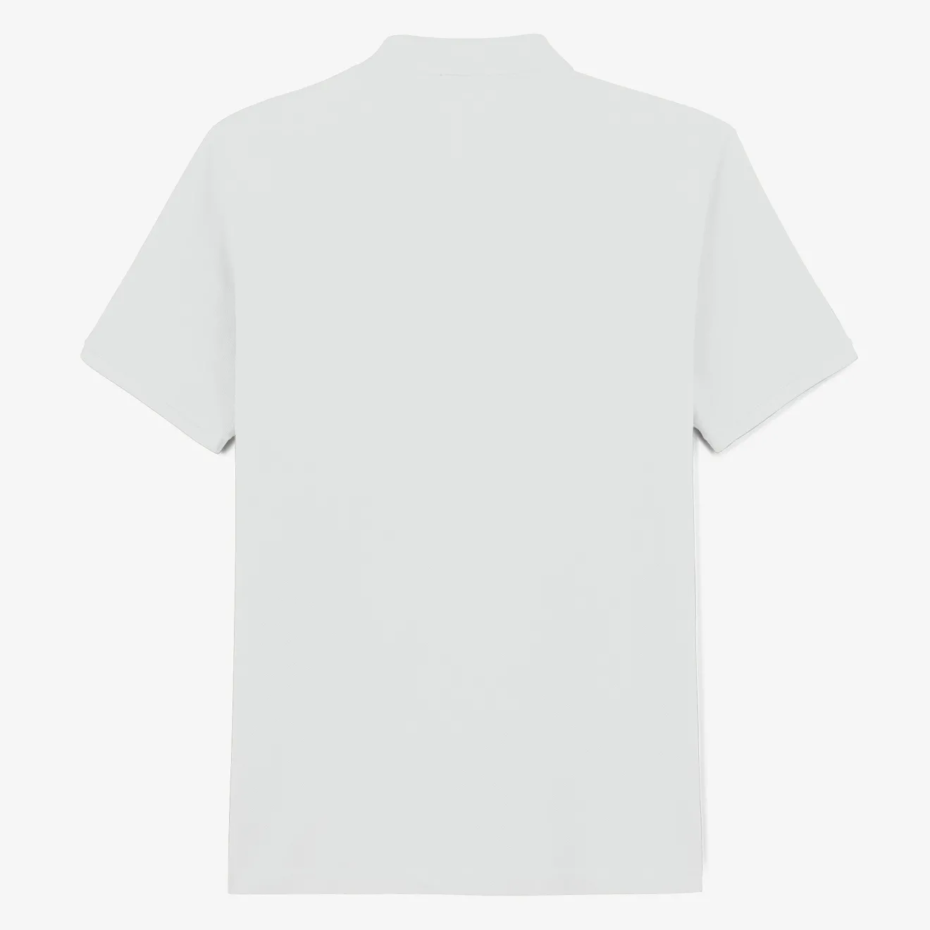 Polos>SERGE BLANCO Blanco 1958 short-sleeved cotton pique polo shirt in lily white MARINE