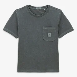 T-shirts|Tel Père, Tel Fils>SERGE BLANCO Boy's Round Neck T-shirt Tim Anthracite Grey | TECK