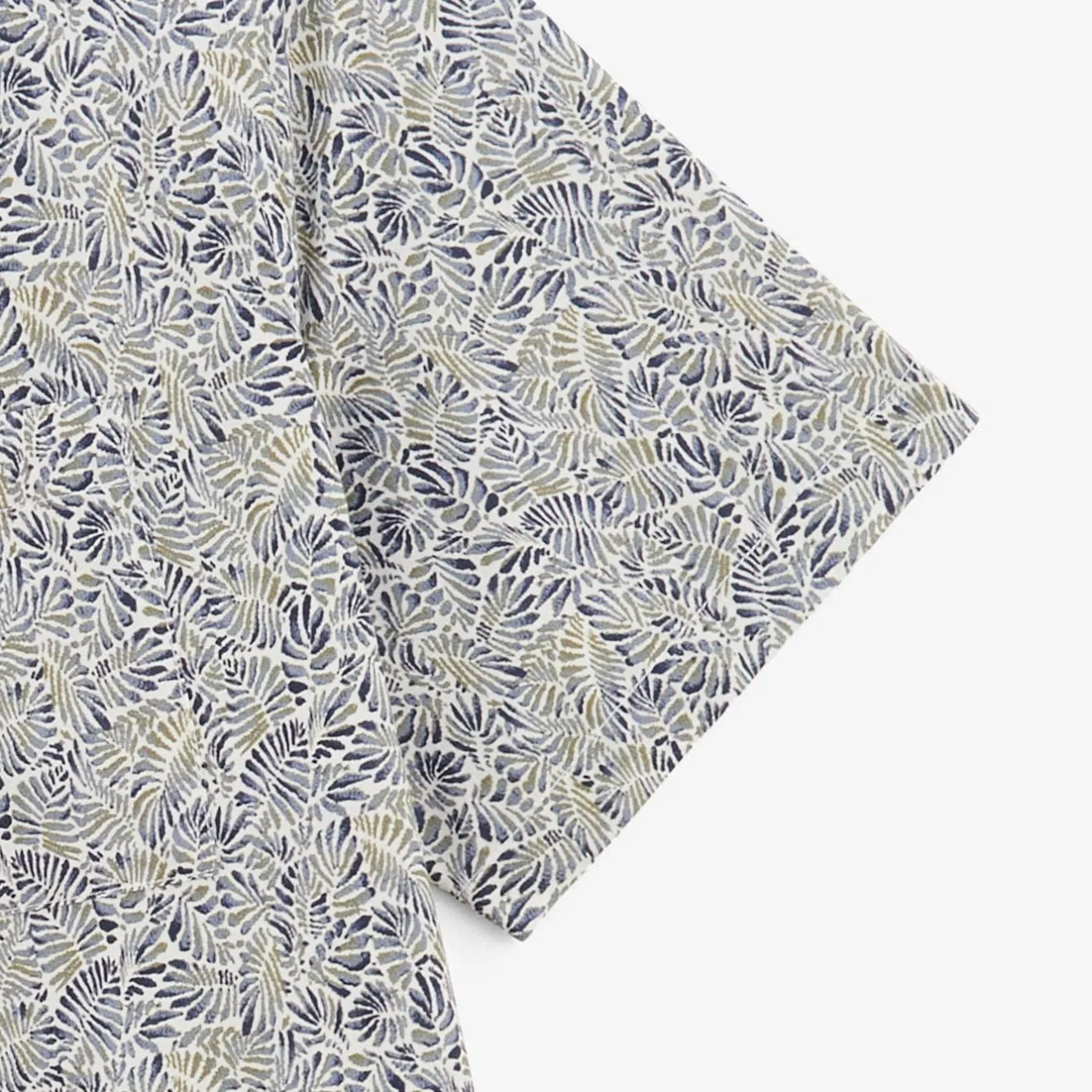 Chemises>SERGE BLANCO Caracas shirt with cloud blue foliage print BLUE WORK