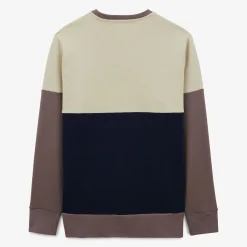 Sweats>SERGE BLANCO Cement tricolor round neck sweatshirt CIMENT
