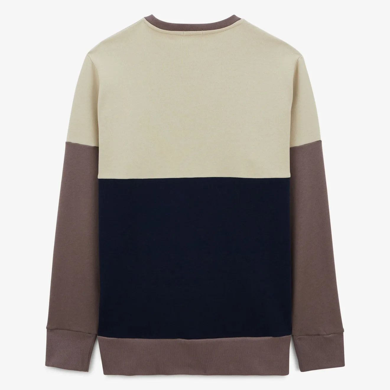 Sweats>SERGE BLANCO Cement tricolor round neck sweatshirt CIMENT