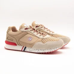 Sneakers>SERGE BLANCO Chamonix COCOTTE limited edition mottled beige sneakers MARINE