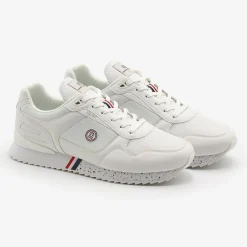 Collection Chamonix|L'élégant>SERGE BLANCO Chamonix optical white sneaker BLUE WORK
