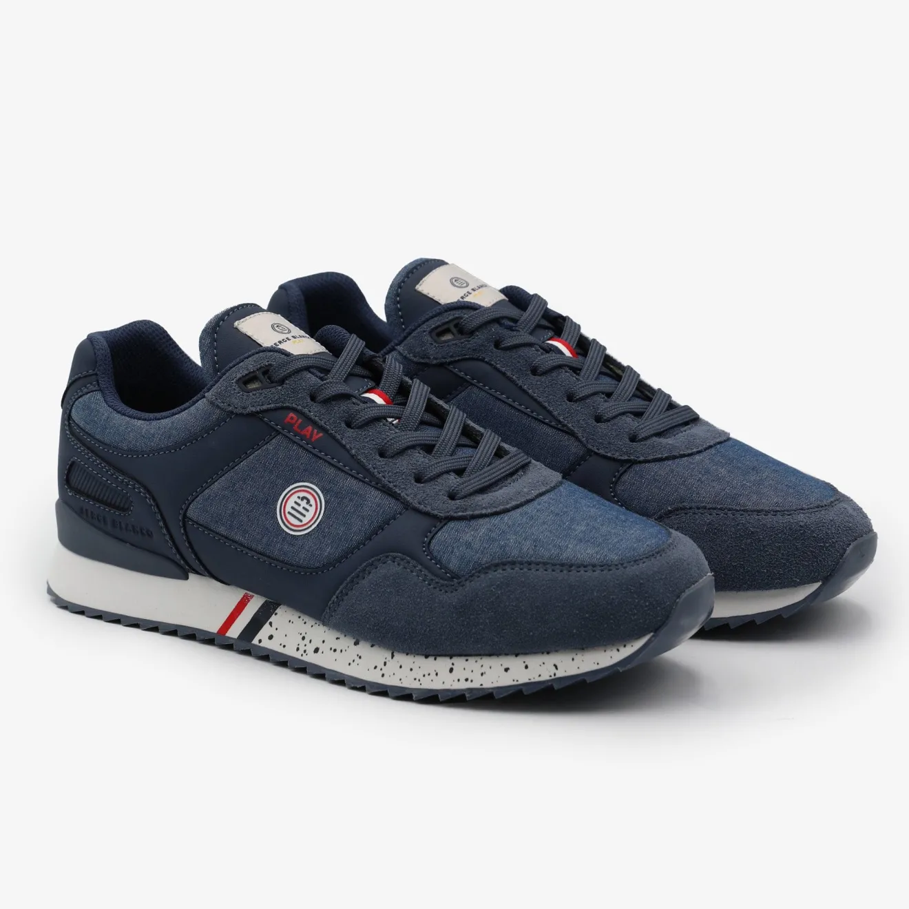 Collection Chamonix|Le Sportif>SERGE BLANCO Chamonix vintage canvas navy sneaker CORAIL