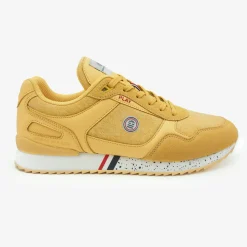 Collection Chamonix>SERGE BLANCO Chamonix vintage canvas sneaker lemon yellow NOIR