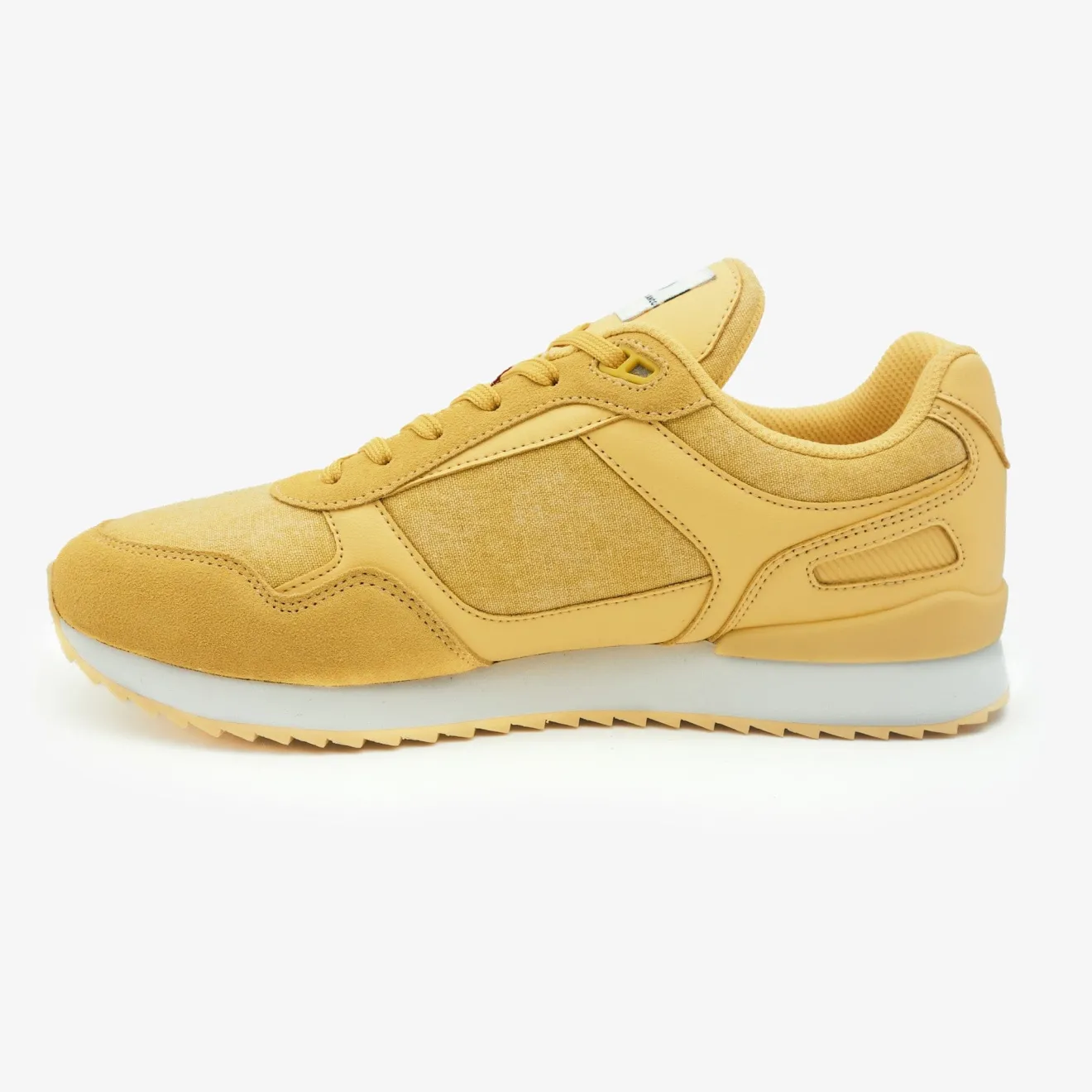 Collection Chamonix>SERGE BLANCO Chamonix vintage canvas sneaker lemon yellow NOIR