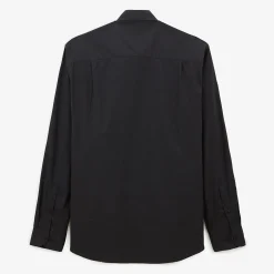 Chemises>SERGE BLANCO Charles comfort poplin black shirt BLEU