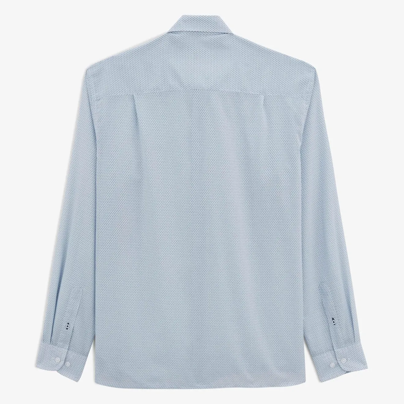 Chemises>SERGE BLANCO Charles micro pattern blue shirt MILITAIRE
