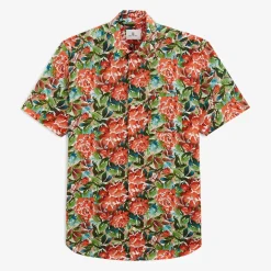 Chemises>SERGE BLANCO Charles mint green floral shirt BLANC