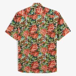 Chemises>SERGE BLANCO Charles mint green floral shirt BLANC