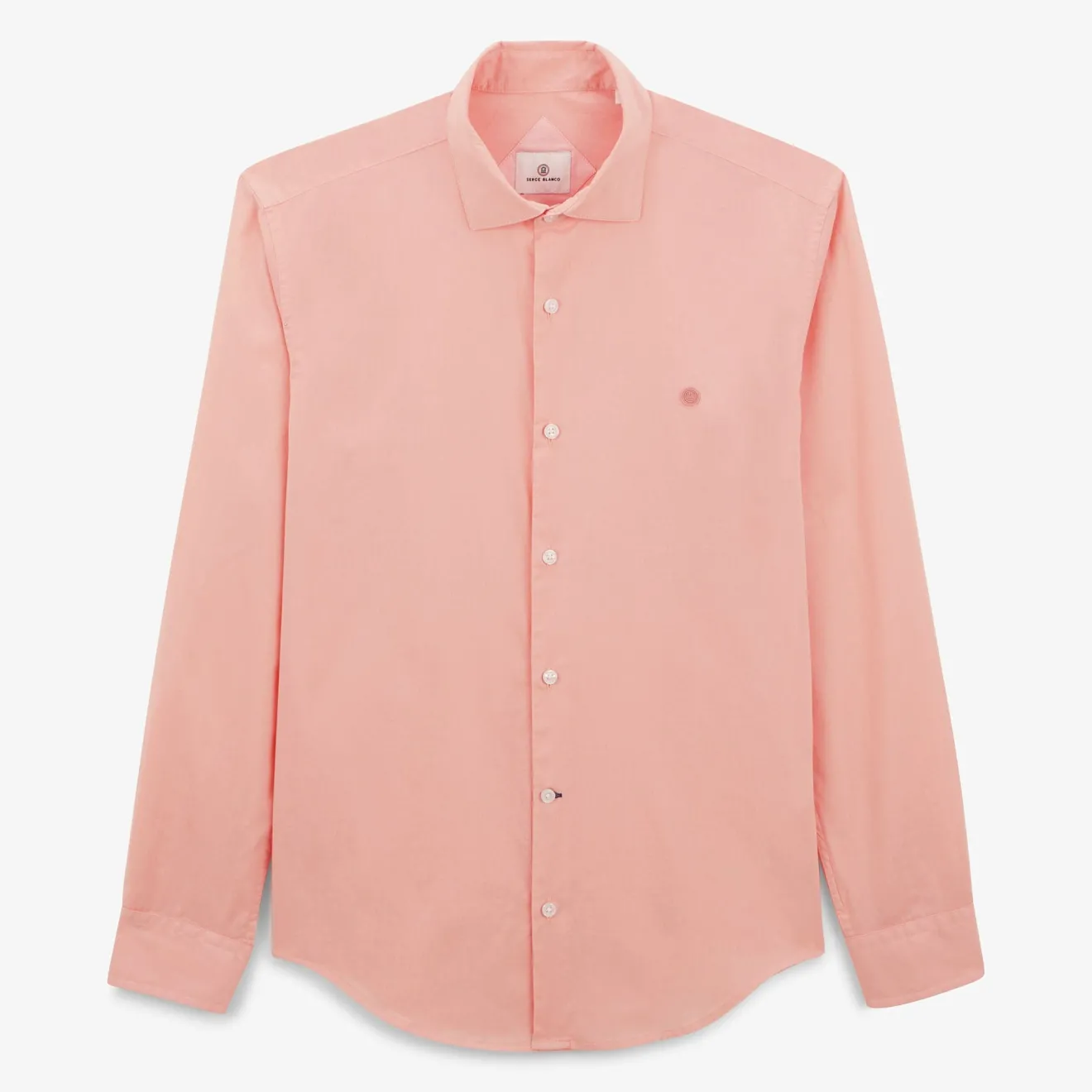 Chemises>SERGE BLANCO Charles shirt in skin pink cotton muslin DARK NAVY