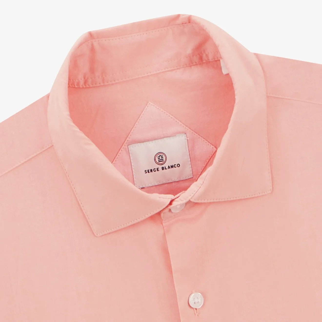 Chemises>SERGE BLANCO Charles shirt in skin pink cotton muslin DARK NAVY