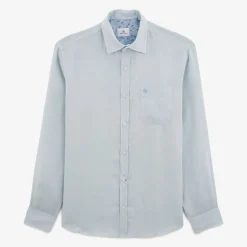 Chemises>SERGE BLANCO Charles shirt in sky blue linen MINT