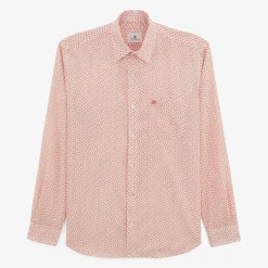 Chemises>SERGE BLANCO Charles shirt with orange coral stars TECK