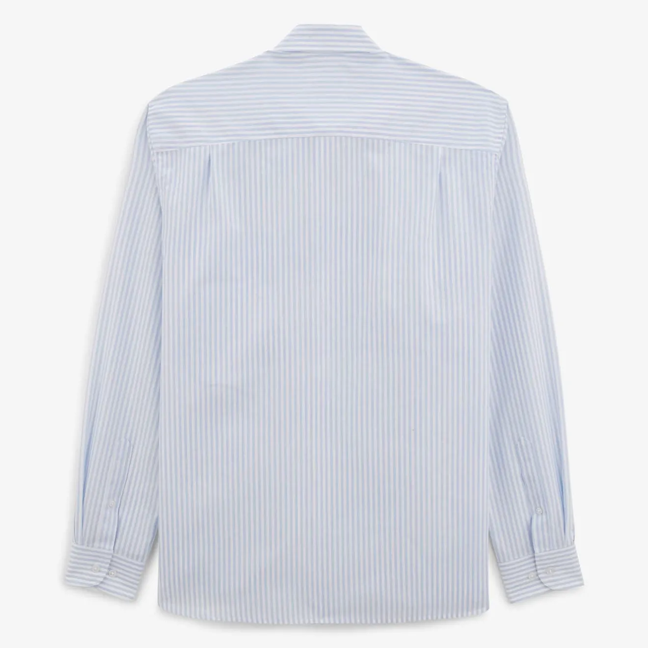 Chemises>SERGE BLANCO Charles shirt with sky blue stick stripes BLANC