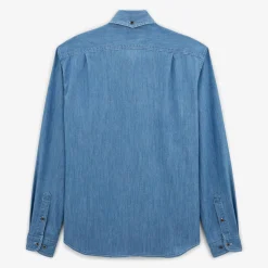 Ligne Play|Chemises>SERGE BLANCO Charles western denim blue shirt MINT