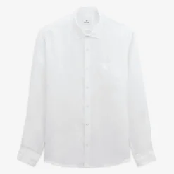 Chemises>SERGE BLANCO Charles white linen shirt DENIM