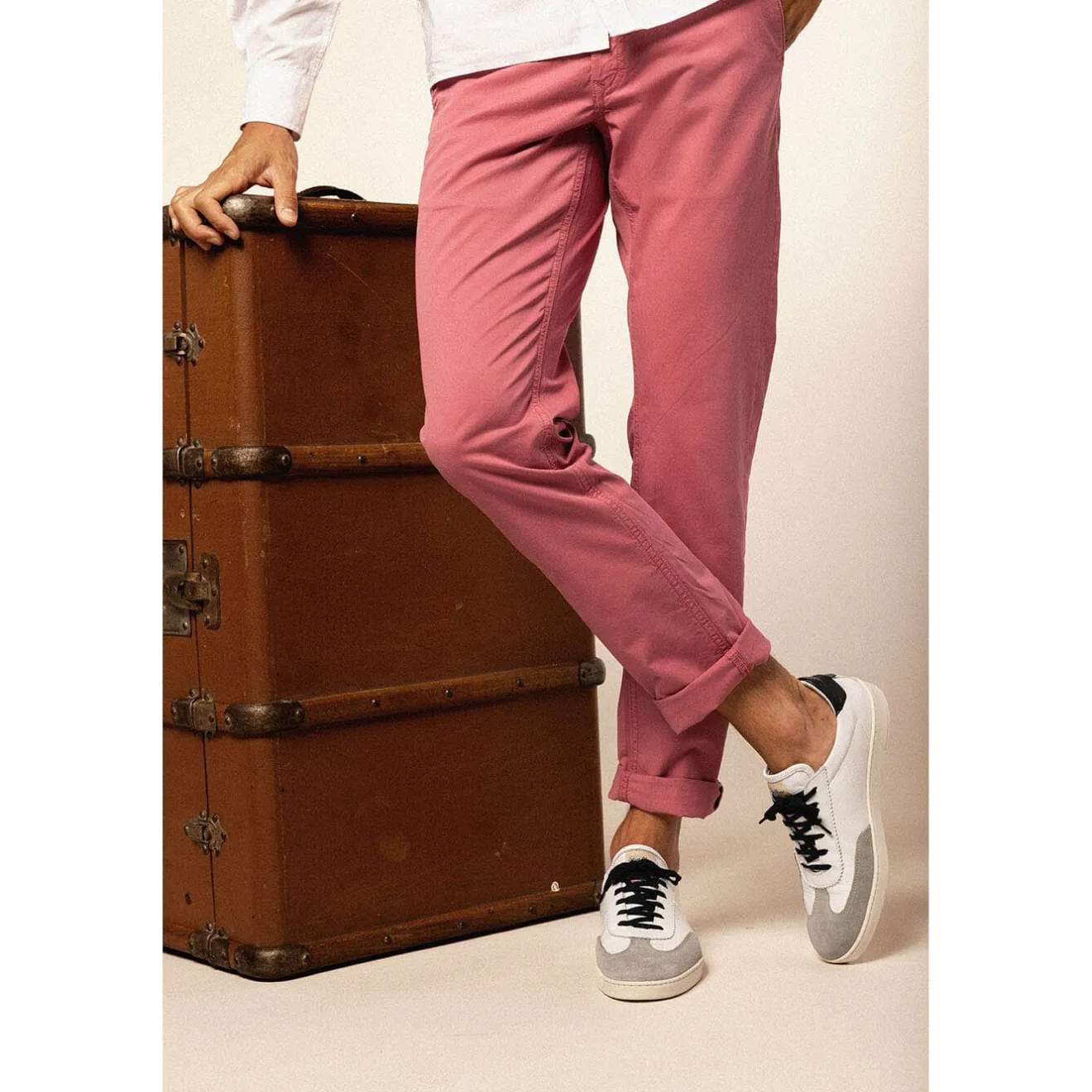 Pantalons>SERGE BLANCO Chino 702 candy NOISETTE